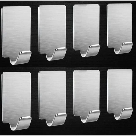 LITZEE Crochets Adhésif Mural,Crochets En Acier Inoxydable 8 Pièces10kg Max,Crochet Pour Serviette Et Peignoir,Crochet Porte Manteau,Crochet Muralpour Salle De Bain Et Cuisine,Imperméable,Antirouille 1 LITZEE Crochets Adhésif Mural,Crochets En Acier Inoxydable 8 Pièces10kg Max,Crochet Pour Serviette Et Peignoir,Crochet Porte Manteau,Crochet Muralpour Salle De Bain Et Cuisine,Imperméable,Antirouille