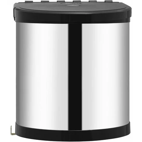 Poubelle Intégrée De Cuisine Acier Inoxydable 12 L 2 Poubelle Intégrée De Cuisine Acier Inoxydable 12 L – Image 2