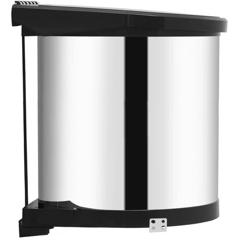 Poubelle Intégrée De Cuisine Acier Inoxydable 12 L 3 Poubelle Intégrée De Cuisine Acier Inoxydable 12 L – Image 3