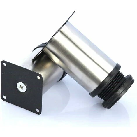 Lot De 8 Pieds De Meubles, Réglables Pied Pieds De Meubles - Chrome Métal - Hauteur Réglable (Total: 80-95mm) 5 Lot De 8 Pieds De Meubles, Réglables Pied Pieds De Meubles - Chrome Métal - Hauteur Réglable (Total: 80-95mm) – Image 5