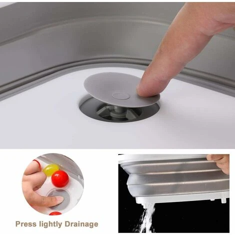 Planche à Découper 3-en-1 évier Pliable Bol Pliable Panier De Rangement Panier De Camping Portable Cuisine Planche égouttoir Bol évier Multifonction Dans La Cuisine Du Camping-car 2 Planche à Découper 3-en-1 évier Pliable Bol Pliable Panier De Rangement Panier De Camping Portable Cuisine Planche égouttoir Bol évier Multifonction Dans La Cuisine Du Camping-car – Image 2