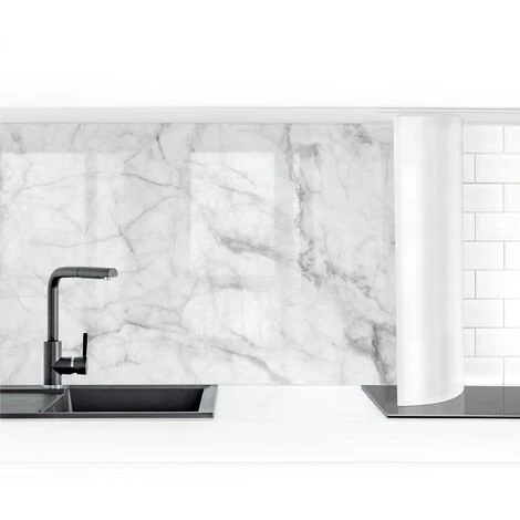 Crédence Adhésive - Bianco Carrara Dimension HxL: 50cm X 50cm Matériel: Smart 1 Crédence Adhésive - Bianco Carrara Dimension HxL: 50cm X 50cm Matériel: Smart