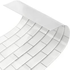 Crédence Adhésive - White Ceramic Tiles Dimension HxL: 50cm X 50cm Matériel: Smart 9 Crédence Adhésive - White Ceramic Tiles Dimension HxL: 50cm X 50cm Matériel: Smart -Promos Gout Cuisine Boutique 28135186 5