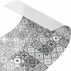 Crédence Adhésive - Mediterranean Tile Pattern Grayscale Dimension HxL: 50cm X 50cm Matériel: Smart 9 Crédence Adhésive - Mediterranean Tile Pattern Grayscale Dimension HxL: 50cm X 50cm Matériel: Smart -Promos Gout Cuisine Boutique 28137930 5