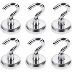 LITZEE Crochet Aimanté - 32 Mm - Crochet Magnétique En Néodyme - Peut Contenir 80 LBS(36 Kg) - Super Puissant