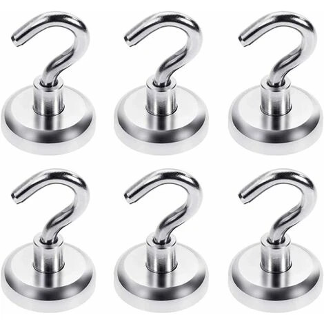 LITZEE Crochet Aimanté - 32 Mm - Crochet Magnétique En Néodyme - Peut Contenir 80 LBS(36 Kg) - Super Puissant 1 LITZEE Crochet Aimanté - 32 Mm - Crochet Magnétique En Néodyme - Peut Contenir 80 LBS(36 Kg) - Super Puissant