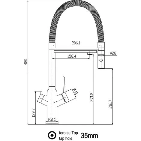 Robinet De Cuisine Mitigeur 3 Voies Noir Mat Bec Noir Orientable Et Douchette 2 Jets Detachable BOD VIZIO 2 Robinet De Cuisine Mitigeur 3 Voies Noir Mat Bec Noir Orientable Et Douchette 2 Jets Detachable BOD VIZIO – Image 2