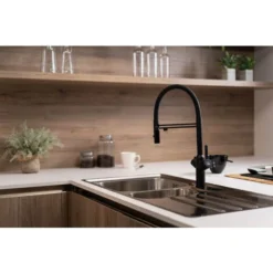 Robinet De Cuisine Mitigeur 3 Voies Noir Mat Bec Noir Orientable Et Douchette 2 Jets Detachable BOD VIZIO 9 Robinet De Cuisine Mitigeur 3 Voies Noir Mat Bec Noir Orientable Et Douchette 2 Jets Detachable BOD VIZIO -Promos Gout Cuisine Boutique 28288091 5