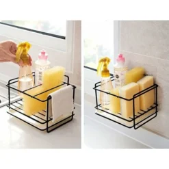 Porte éponges Cuisine Rangement D'évier Support D'éponge En Le Fer Panier Porte-ustensiles Chiffon De Nettoyage Et Pinceaux Support Pour Liquide Vaisselle Range-savon 7 Porte éponges Cuisine Rangement D'évier Support D'éponge En Le Fer Panier Porte-ustensiles Chiffon De Nettoyage Et Pinceaux Support Pour Liquide Vaisselle Range-savon -Promos Gout Cuisine Boutique 28491917 3