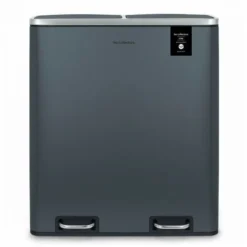 Les Collectors N°906 Poubelle De Tri à Pédale 60L Gris Mat Edition