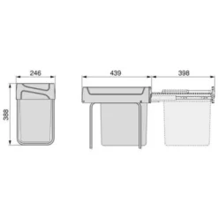Emuca Poubelle De Recyclage De 20L Recycle Pour La Cuisine, Fixation Inférieure Et Extraction Manuel., Plastique Gris Antracite, 1 Ut. - Talla 7 Emuca Poubelle De Recyclage De 20L Recycle Pour La Cuisine, Fixation Inférieure Et Extraction Manuel., Plastique Gris Antracite, 1 Ut. - Talla -Promos Gout Cuisine Boutique 29407262 3