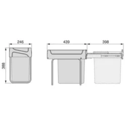 Emuca Poubelle De Recyclage De 20L Recycle Pour La Cuisine, Fixation Inférieure Et Extraction Manuel., Plastique Gris Antracite, 1 Ut. - Talla 8 Emuca Poubelle De Recyclage De 20L Recycle Pour La Cuisine, Fixation Inférieure Et Extraction Manuel., Plastique Gris Antracite, 1 Ut. - Talla -Promos Gout Cuisine Boutique 29407262 4