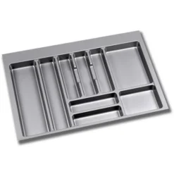 Emuca Range-couverts Pour Tiroirs De Cuisine, Module 800 Mm, Plastique, Gris - Talla