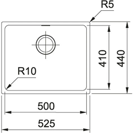 Franke Sirius - SID 110-50 Tectonite® Carbone Evier Sous Plan 2 Franke Sirius - SID 110-50 Tectonite® Carbone Evier Sous Plan – Image 2