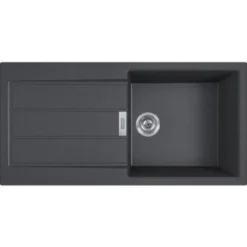 Evier à Encastrer FRANKE Sirius 2.0 S2D 611-100 - 1 Bac - Avec égouttoir - Tectonite - Noir