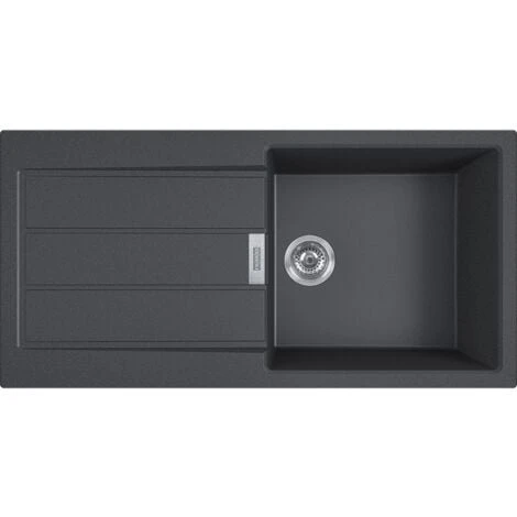 Evier à Encastrer FRANKE Sirius 2.0 S2D 611-100 - 1 Bac - Avec égouttoir - Tectonite - Noir 1 Evier à Encastrer FRANKE Sirius 2.0 S2D 611-100 - 1 Bac - Avec égouttoir - Tectonite - Noir