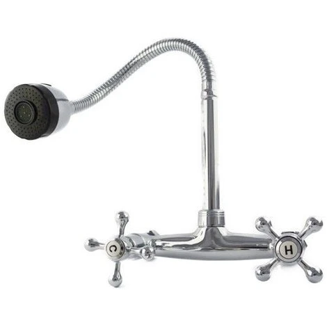 Mélangeur Mural D'évier Cuisine RETRO Avec Bec Orientable 1 Mélangeur Mural D'évier Cuisine RETRO Avec Bec Orientable