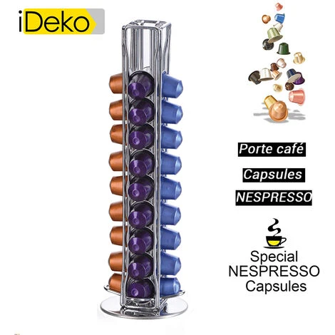 IDeko® Porte Capsules Distributeur Supports Dosettes Rotatif Pour Capsules Nespresso 40 2 IDeko® Porte Capsules Distributeur Supports Dosettes Rotatif Pour Capsules Nespresso 40 – Image 2