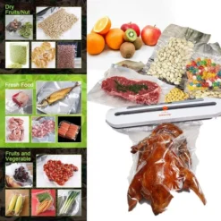 4 Rouleaux Sac Sous Vide Gaufré 20500CM Stockage Alimentaire Sans BPA -Promos Gout Cuisine Boutique 32702977 4