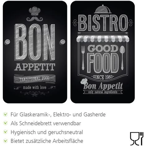 WENKO Protection Plaque De Cuisson, Plaque De Protection En Verre Bon Appetit, 3en1, Lot De 2 éponges Offertes 3 WENKO Protection Plaque De Cuisson, Plaque De Protection En Verre Bon Appetit, 3en1, Lot De 2 éponges Offertes – Image 3