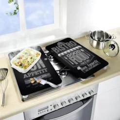 WENKO Protection Plaque De Cuisson, Plaque De Protection En Verre Bon Appetit, 3en1, Lot De 2 éponges Offertes 9 WENKO Protection Plaque De Cuisson, Plaque De Protection En Verre Bon Appetit, 3en1, Lot De 2 éponges Offertes -Promos Gout Cuisine Boutique 32712533 5