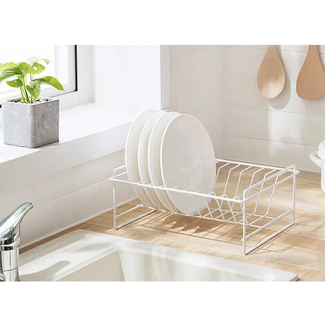 Egouttoir Vaisselle Double Niveau Couverts Cuisine Rangement Blanc 5 Egouttoir Vaisselle Double Niveau Couverts Cuisine Rangement Blanc – Image 5