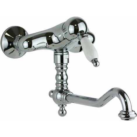 Mélangeur D'évier Mural En Chrome Avec Bec Long Gattoni Orta Old 2762/27C0.OLD Chromé 1 Mélangeur D'évier Mural En Chrome Avec Bec Long Gattoni Orta Old 2762/27C0.OLD Chromé