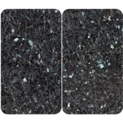 WENKO Protection Plaque De Cuisson, Couvre Plaque De Cuisson En Verre Marbre Bleu, Lot De 2, 30 X 52 Cm