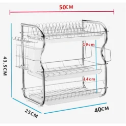 Égouttoir A Vaisselle Avec Plateau Inox Save Space Porte-Tasse Blanc 3 Étages 7 Égouttoir A Vaisselle Avec Plateau Inox Save Space Porte-Tasse Blanc 3 Étages -Promos Gout Cuisine Boutique 35011946 3