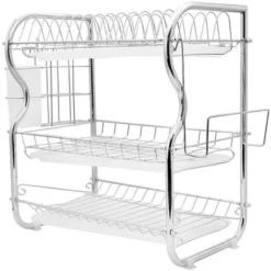 Égouttoir A Vaisselle Avec Plateau Inox Save Space Porte-Tasse Blanc 3 Étages 9 Égouttoir A Vaisselle Avec Plateau Inox Save Space Porte-Tasse Blanc 3 Étages -Promos Gout Cuisine Boutique 35011946 5