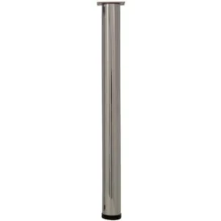 HETTICH Pied De Table Cylindrique Réglable Acier Chromé Gris, De 70 à 73 Cm