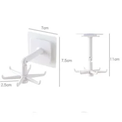 Triomphe Crochet Sans Poinçon Crochet Créatif Cuisine Rack Rotatif Rangement Mural Et Crochet De Finition 2 Noir -Promos Gout Cuisine Boutique 35563234 5