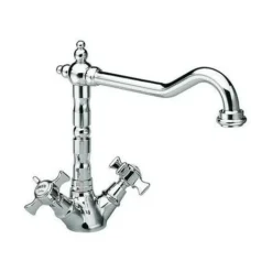 Mélangeur Pour évier Avec Bec Potence Orientable Chromé Rétro CHAMBORD - CRISTINA ONDYNA CH13051