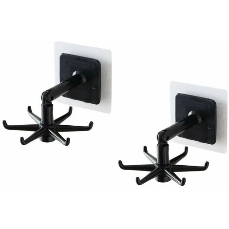 Betterlife Crochet Sans Poinçon Crochet Créatif Cuisine Rack Rotatif Rangement Mural Et Crochet De Finition 2 Noir 1 Betterlife Crochet Sans Poinçon Crochet Créatif Cuisine Rack Rotatif Rangement Mural Et Crochet De Finition 2 Noir