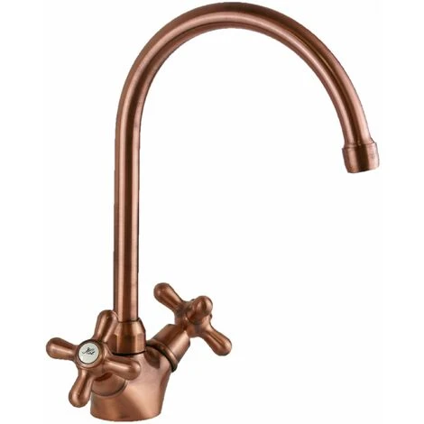 Robinet De Cuisine De Couleur Cuivre Antique Avec Double Poignée Maniglia Gattoni 5692/RER0 Cuivre Ancien 1 Robinet De Cuisine De Couleur Cuivre Antique Avec Double Poignée Maniglia Gattoni 5692/RER0 Cuivre Ancien