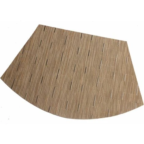 Kueatily Lot De 7 Set De Table En Forme De Coin 1 Rond Central En Vinyle Lavable Résistant à La Chaleur Tapis De Table(Tan Bambou) 5 Kueatily Lot De 7 Set De Table En Forme De Coin 1 Rond Central En Vinyle Lavable Résistant à La Chaleur Tapis De Table(Tan Bambou) – Image 5