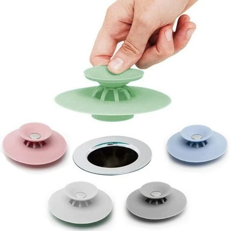 Lot De 5 Bouchons De Vidange En Silicone Pour Baignoire, évier 1 Lot De 5 Bouchons De Vidange En Silicone Pour Baignoire, évier