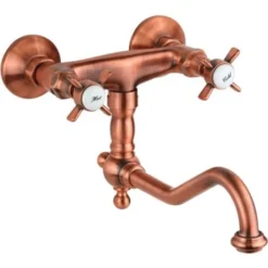 Robinet De Cuisine Mural En Couleur Cuivre Antique Gattoni London 1705117R0 Cuivre