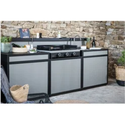 SUPPORT EVIER ACIER FERME NOIR ET GRIS CLAIR -Promos Gout Cuisine Boutique 37280969 3