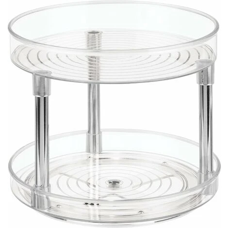 Plateau Tournant Pour Le Placard, Plateau Pivotant En Plastique à 2 étages, Socle Tournant Pour épices Et Ingrédients De Cuisine, Transparent 1 Plateau Tournant Pour Le Placard, Plateau Pivotant En Plastique à 2 étages, Socle Tournant Pour épices Et Ingrédients De Cuisine, Transparent
