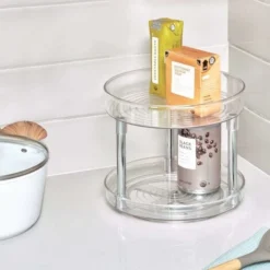 Plateau Tournant Pour Le Placard, Plateau Pivotant En Plastique à 2 étages, Socle Tournant Pour épices Et Ingrédients De Cuisine, Transparent 9 Plateau Tournant Pour Le Placard, Plateau Pivotant En Plastique à 2 étages, Socle Tournant Pour épices Et Ingrédients De Cuisine, Transparent -Promos Gout Cuisine Boutique 37994661 5