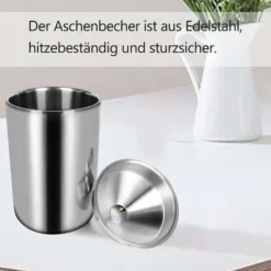 Cendrier Sur Pied Cendrier En Acier Inoxydable Vert Cendrier à Vent Pour L'extérieur -Promos Gout Cuisine Boutique 38713762 3