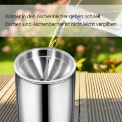 Cendrier Sur Pied Cendrier En Acier Inoxydable Vert Cendrier à Vent Pour L'extérieur -Promos Gout Cuisine Boutique 38713762 5