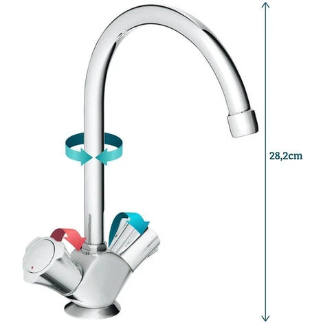 GROHE Costa L Mitigeur De Cuisine Avec Bec Surélevé Chrome 5 GROHE Costa L Mitigeur De Cuisine Avec Bec Surélevé Chrome – Image 5