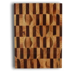 Planche à Découper Iro En Damier D'acacia 43 X 31 Cm