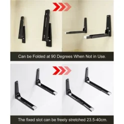 Support Mural Pour Four à Micro-Ondes,Support Micro-Ondes Noir,Grille De Four à Micro-Ondes En Acier Inoxydable,Convient à Tous Les Micro-Ondes,Max. Poids Du Micro-Ondes 50 Kg GrooFoo -Promos Gout Cuisine Boutique 40292892 3