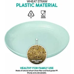 GDRHVFD Assiettes En Paille De Blé / 4 X 20 Cm Assiettes De Vaisselle Saines Et Incassables Dégradables, Passe Au Micro-Ondes Et Au Lave-Vaisselle ,Assiettes Légères Sans Bpa -Promos Gout Cuisine Boutique 42737905 4