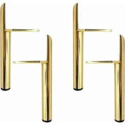 Pieds De Meubles En Métal, Fenihooy Lot De 4 Pieds De Meubles Base Silencieuse Antidérapante Pied De Table Pieds De Meubles Dorés En Métal Pour Table De Canapé,meuble TV Et Autres Meubles(15cm,Dorés)