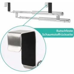 Porte Serviette,Porte Serviette Salle De Bain,Porte Torchon Cuisine Sans Percage,Au-Dessus De La Porte Porte Serviette Extensible Pour Salle De Bains,Acier Inoxydable,Argent GrooFoo 7 Porte Serviette,Porte Serviette Salle De Bain,Porte Torchon Cuisine Sans Percage,Au-Dessus De La Porte Porte Serviette Extensible Pour Salle De Bains,Acier Inoxydable,Argent GrooFoo -Promos Gout Cuisine Boutique 44191926 3