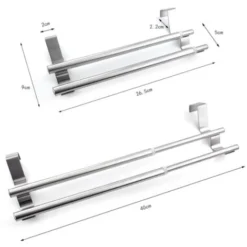 Porte Serviette,Porte Serviette Salle De Bain,Porte Torchon Cuisine Sans Percage,Au-Dessus De La Porte Porte Serviette Extensible Pour Salle De Bains,Acier Inoxydable,Argent GrooFoo 9 Porte Serviette,Porte Serviette Salle De Bain,Porte Torchon Cuisine Sans Percage,Au-Dessus De La Porte Porte Serviette Extensible Pour Salle De Bains,Acier Inoxydable,Argent GrooFoo -Promos Gout Cuisine Boutique 44191926 5